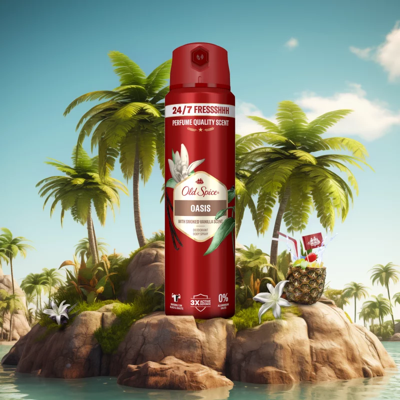 Old Spice Oasis Deo Spray Férfiaknak, 150 ml