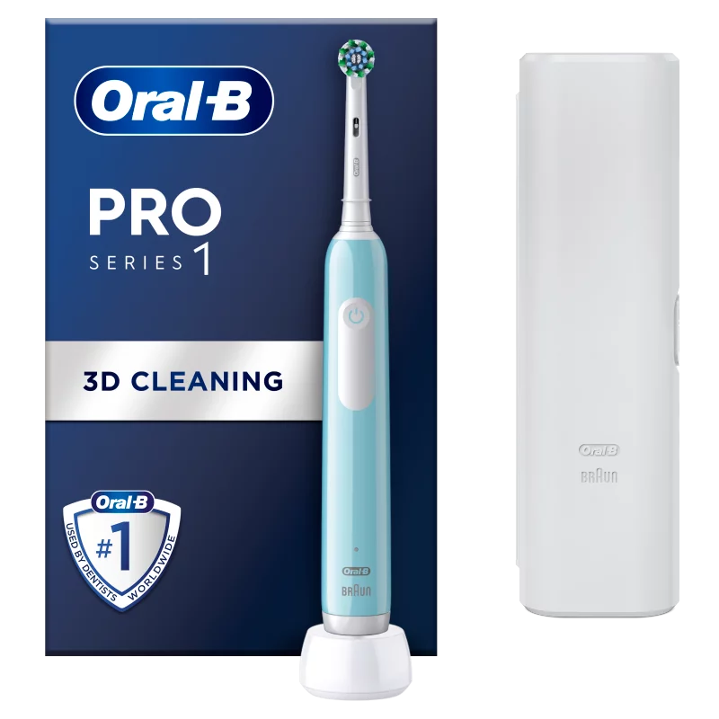 Oral-B Pro Series 1 Elektromos Fogkefe, Kék, Braun Tervezéssel