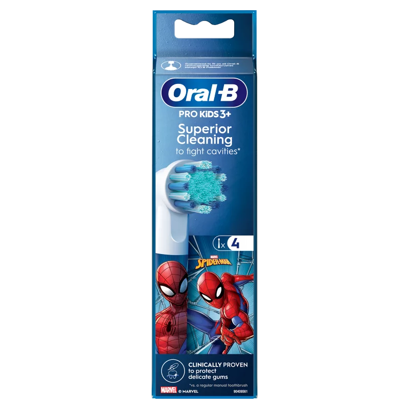 Oral-B Pro Kids Fogkefefej Pókember Figurákkal, 4 db