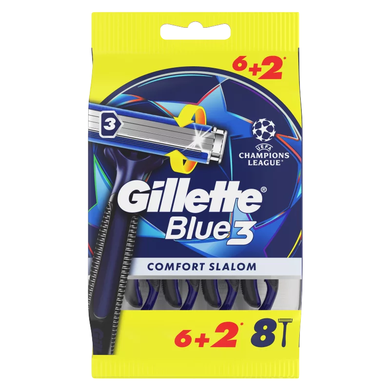 Gillette Blue3 Comfort Slalom Eldobható Borotva, 8 db