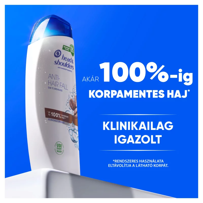 Head & Shoulders Anti Hair Fall Korpásodás Elleni Sampon Az Akár 100%-os Korpamentességért, 400 ml