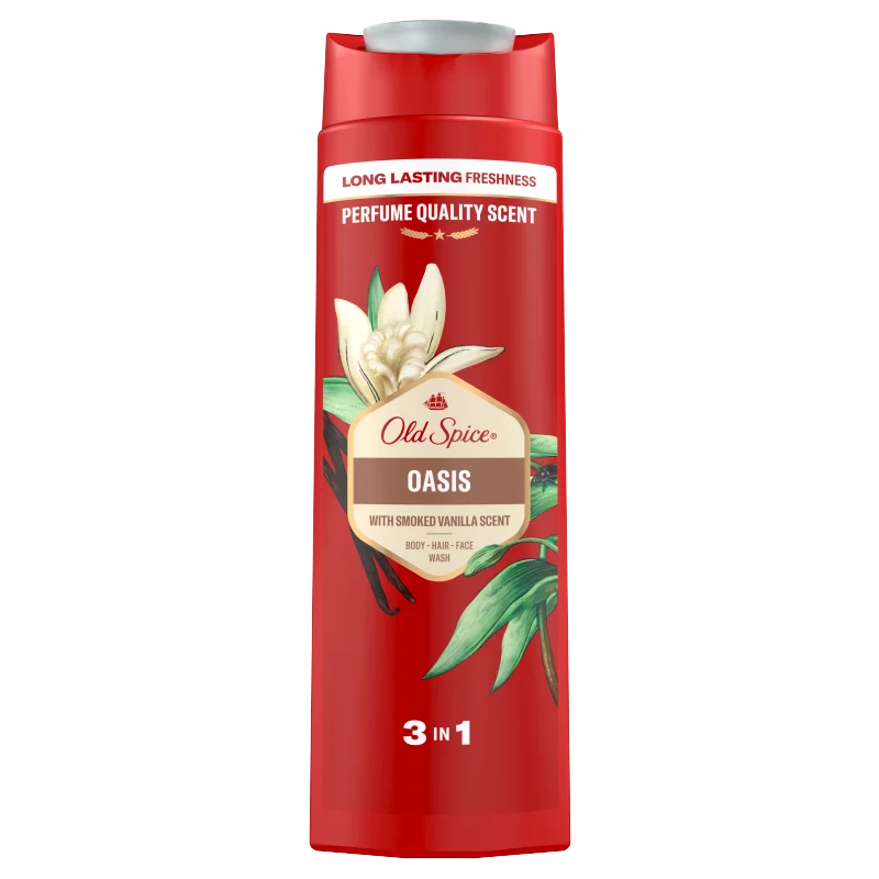 Old Spice Oasis Férfi Sampon és Tusfürdő, Hosszan Tartó Frissesség, 400 ml