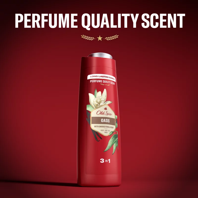 Old Spice Oasis Férfi Sampon és Tusfürdő, Hosszan Tartó Frissesség, 400 ml