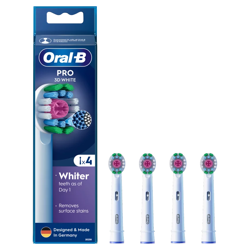 Oral-B Pro 3D White Fogkefefejek, 4 db