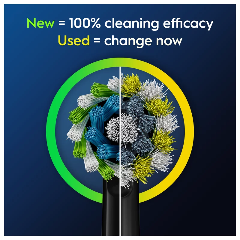 Oral-B Pro Cross Action, fekete Fogkefefejek, 2 db