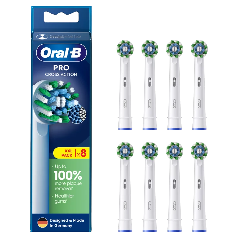 Oral-B Pro Cross Action Fogkefefejek, 8 db