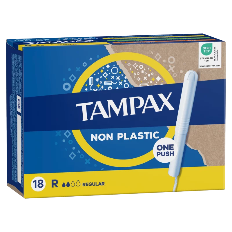 Tampax Regular Tampon Kartonból Készült Applikátorral, 18 db