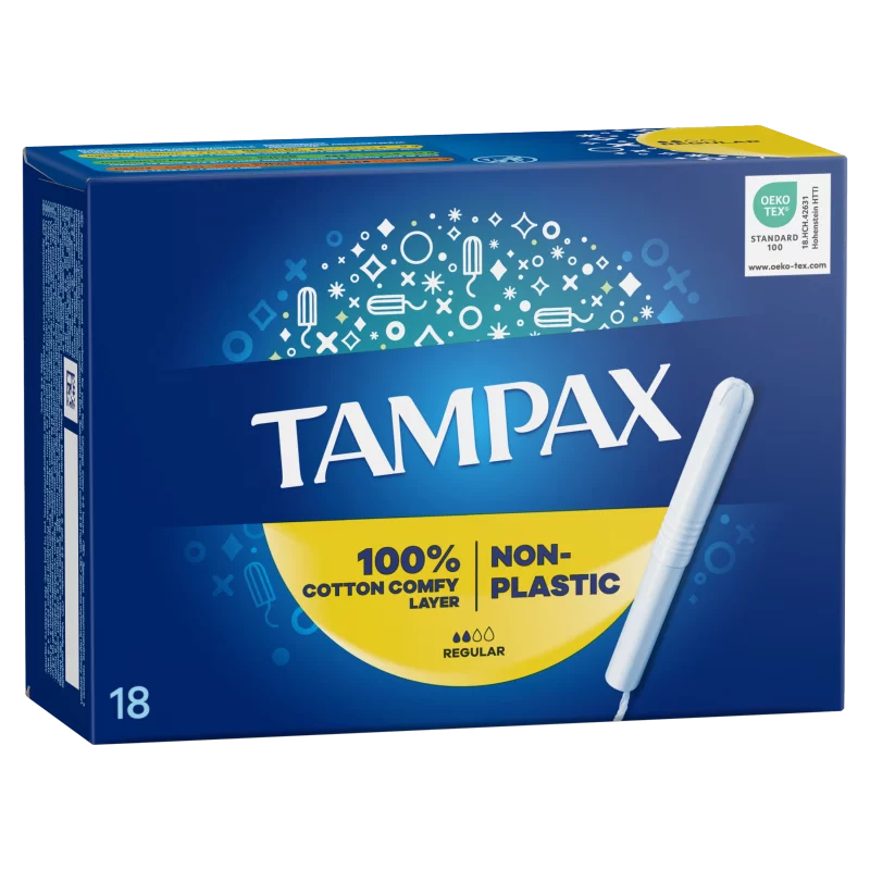 Tampax Regular Tampon Kartonból Készült Applikátorral, 18 db