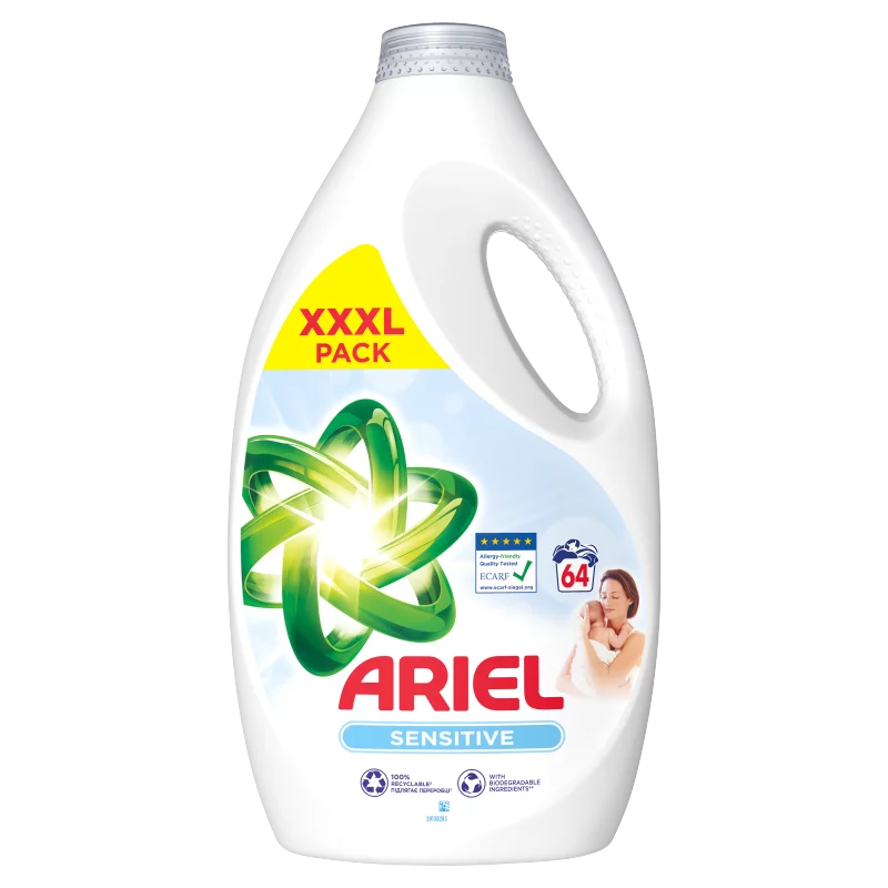 Ariel Sensitive Skin Clean & Fresh Mosószer 3.2l, 64 Mosáshoz
