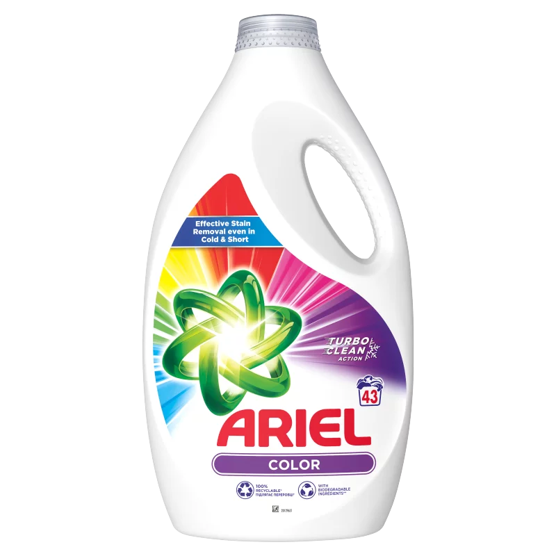 Ariel Folyékony Mosószer 2.15l, 43 Mosáshoz, Color Clean & Fresh