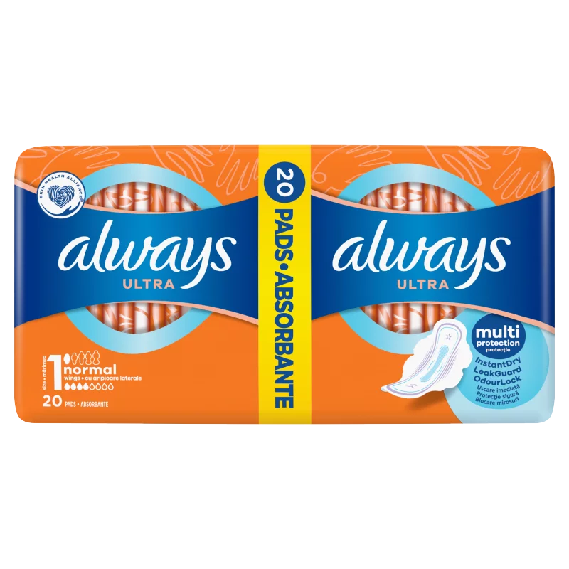 Always Ultra Normal (S1) Szárnyas Egészségügyi Betét, 20 Db