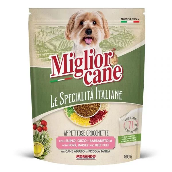 Migliorcane száraz kutyaeledel 800g sertéshússal és céklával