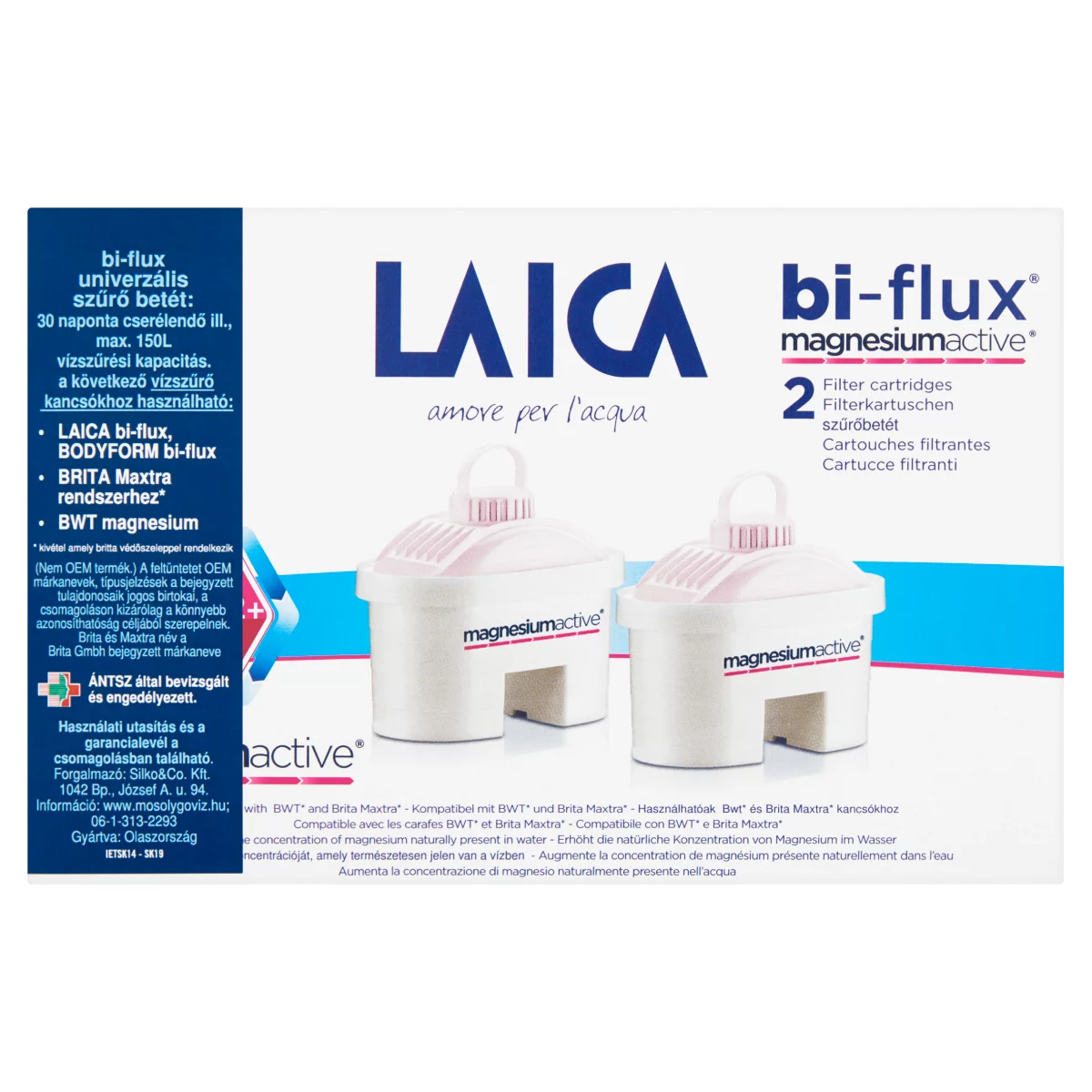 Laica Bi-Flux Magnesiumactive szűrőbetét 2 db