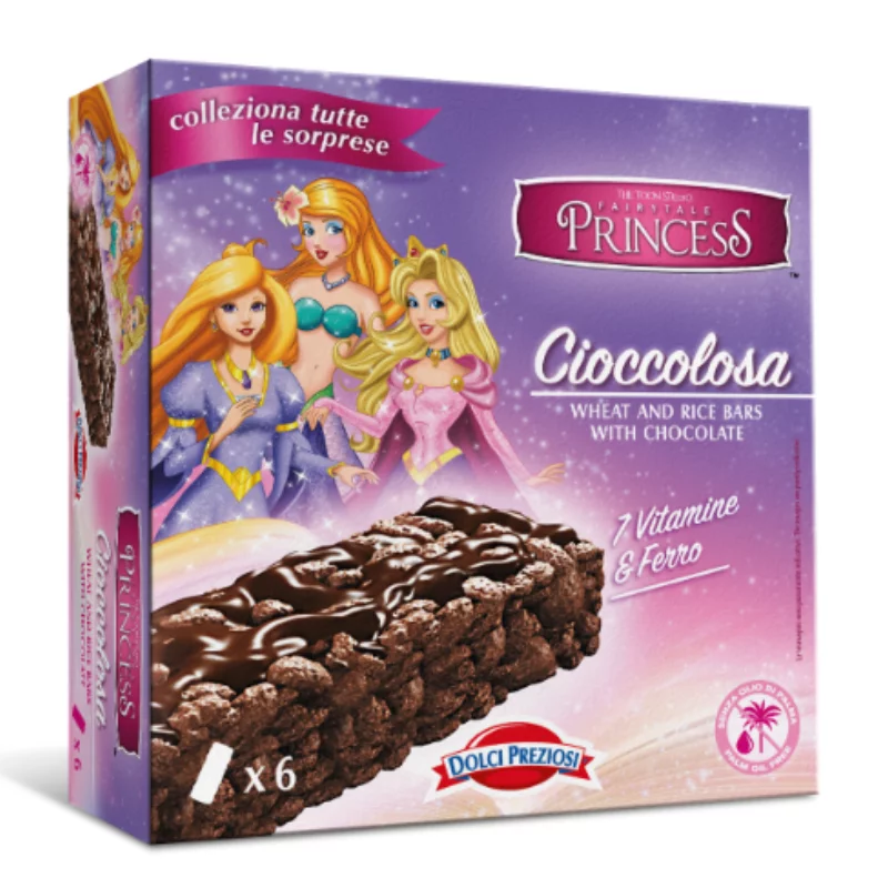 Dolci Preziosi rizsszeletek 120g csokoládés Hercegnő