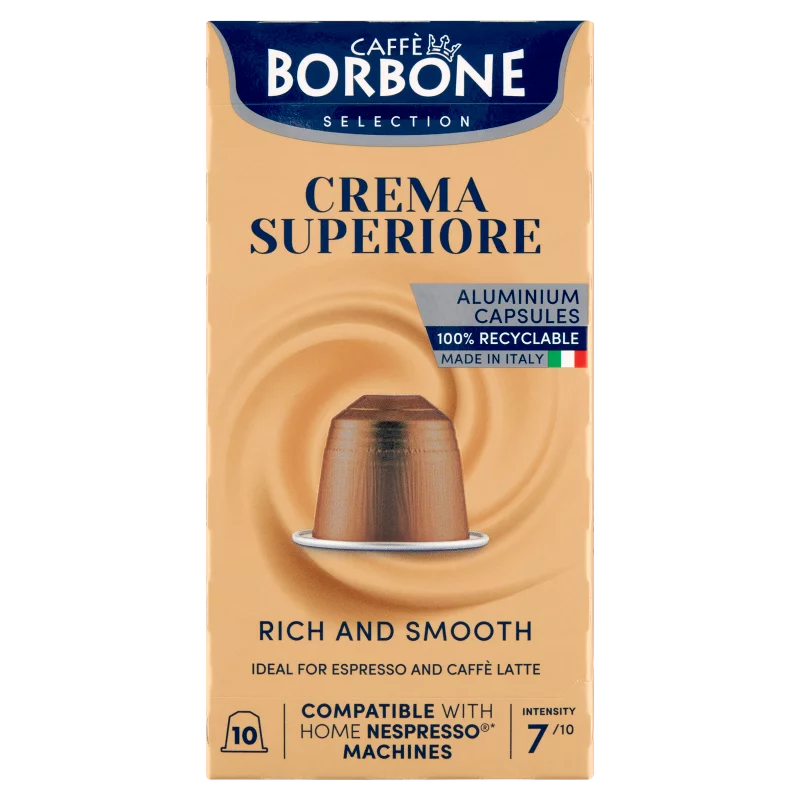 Caffè Borbone Crema Superiore őrölt pörkölt kávékeverék kapszulában 10 x 5 g (50 g)