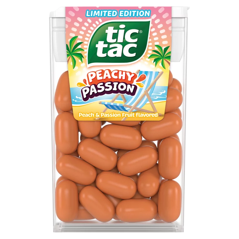 Tic Tac Peach Passion őszibarack-és maracuja ízű cukordrazsé 18 g