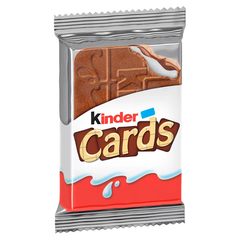Kinder Cards ropogós ostya tejes és kakaós töltelékkel 25,6 g