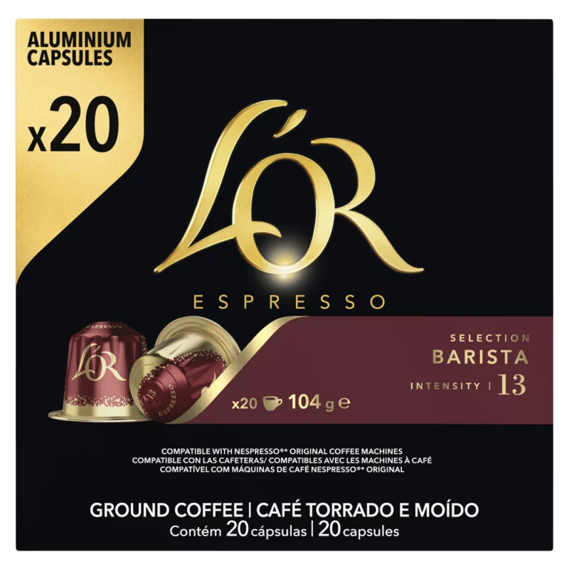 L'OR Espresso Barista őrölt-pörkölt kávé kapszulában 20 db 104 g