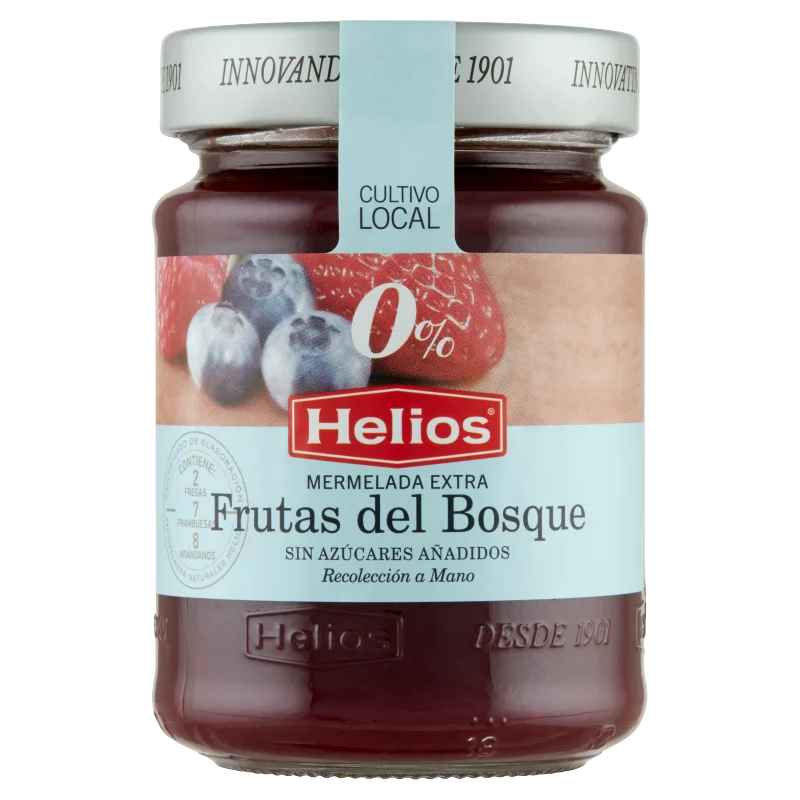 Helios erdei gyümölcsös extradzsem édesítőszerrel 280 g