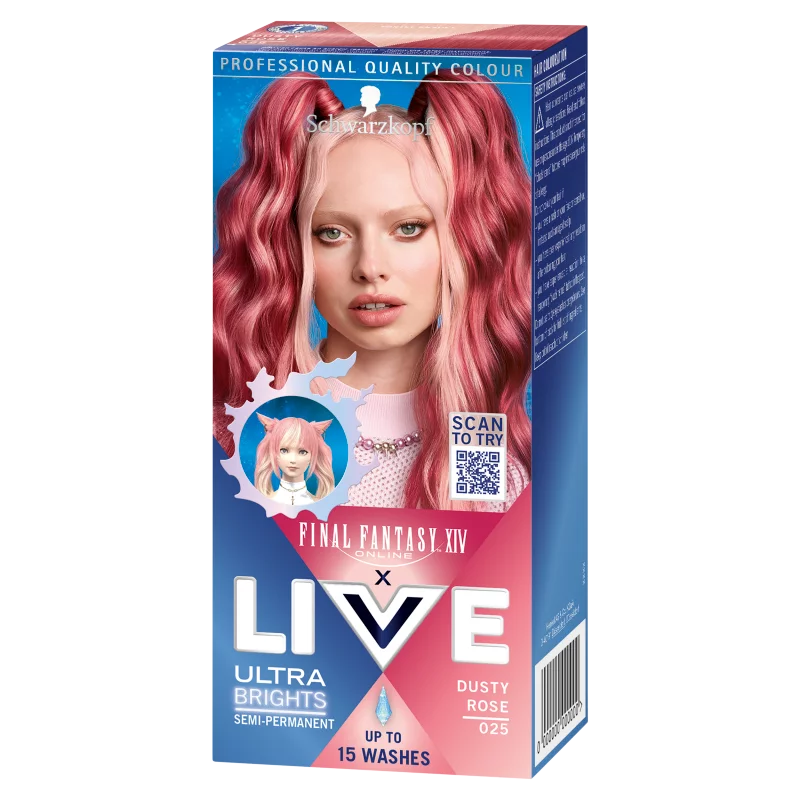 Schwarzkopf Live 12-15 hajmosásig tartó hajszínező 025 Füstös rózsa