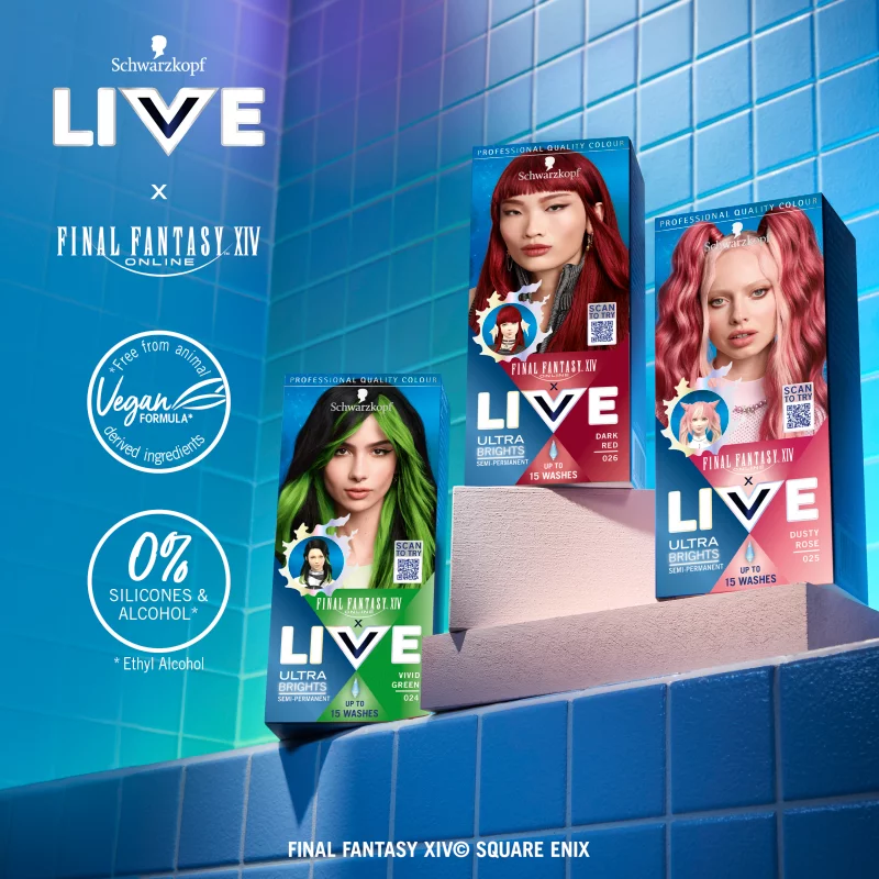 Schwarzkopf Live 12-15 hajmosásig tartó hajszínező 026 Sötét vörös