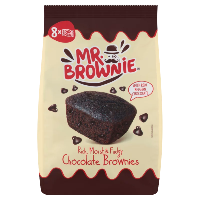 Mr. Brownie csokoládédarabos brownie 8 x 25 g (200 g)