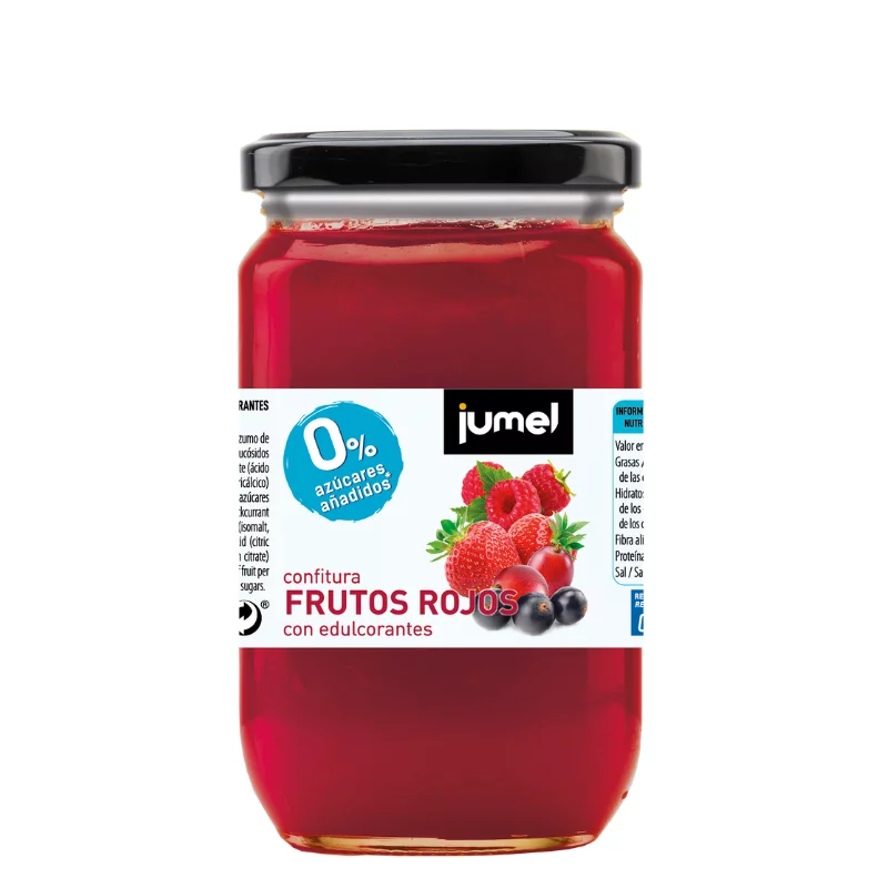 Jumel dzsem 290g csökkentett energiatartalmú diétás vörös gyümölcsök