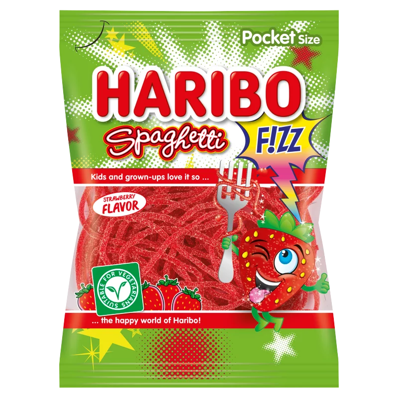 Haribo Spaghetti Fizz gyümölcsízű gumicukorka 75 g