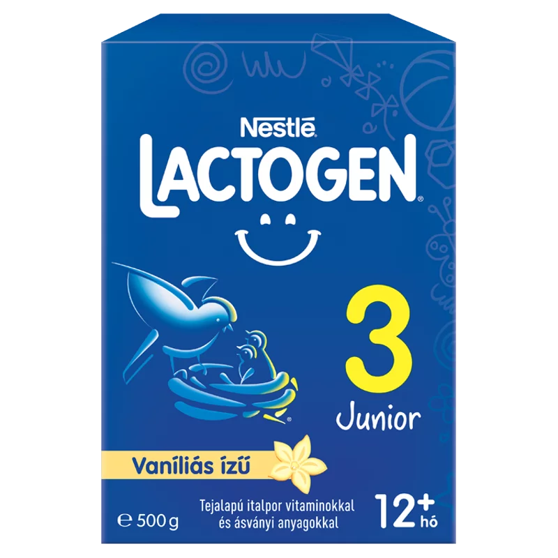 Nestlé Lactogen 3 Junior vaníliás ízű tejalapú italpor 12+ hó 500 g