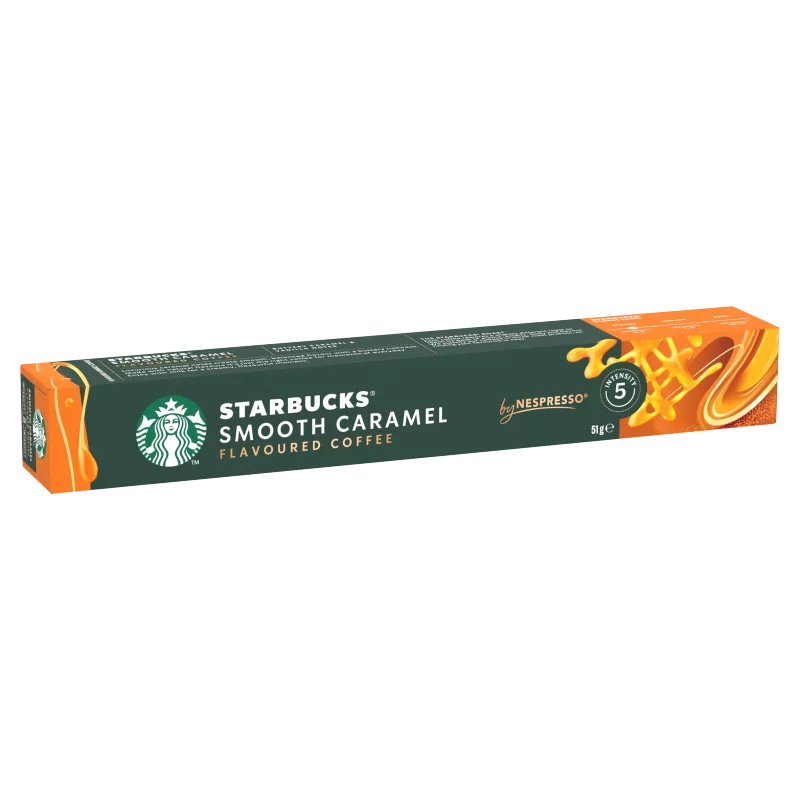 Starbucks by Nespresso Smooth Caramel karamellízű őrölt pörkölt kávé 10 kapszula 51 g