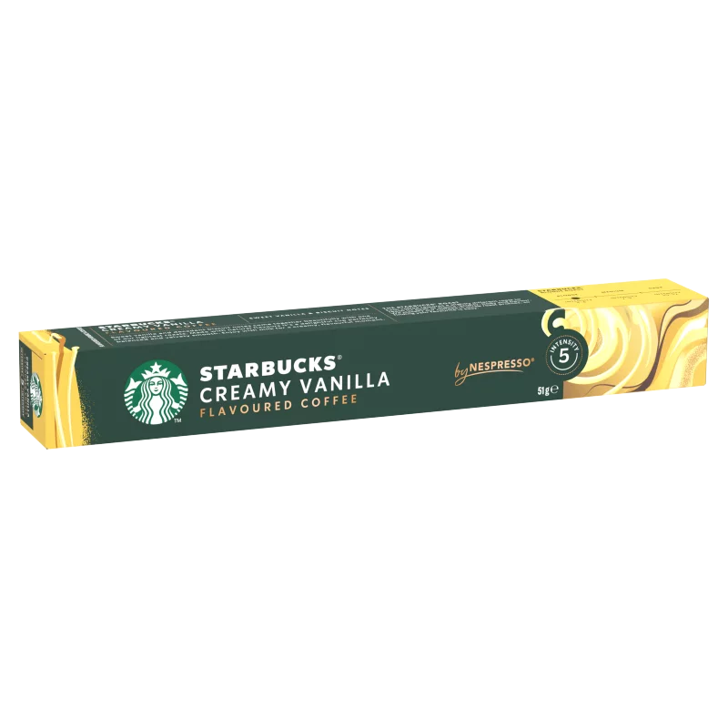 Starbucks by Nespresso Creamy Vanilla vaníliaízű őrölt pörkölt kávé 10 kapszula 51 g