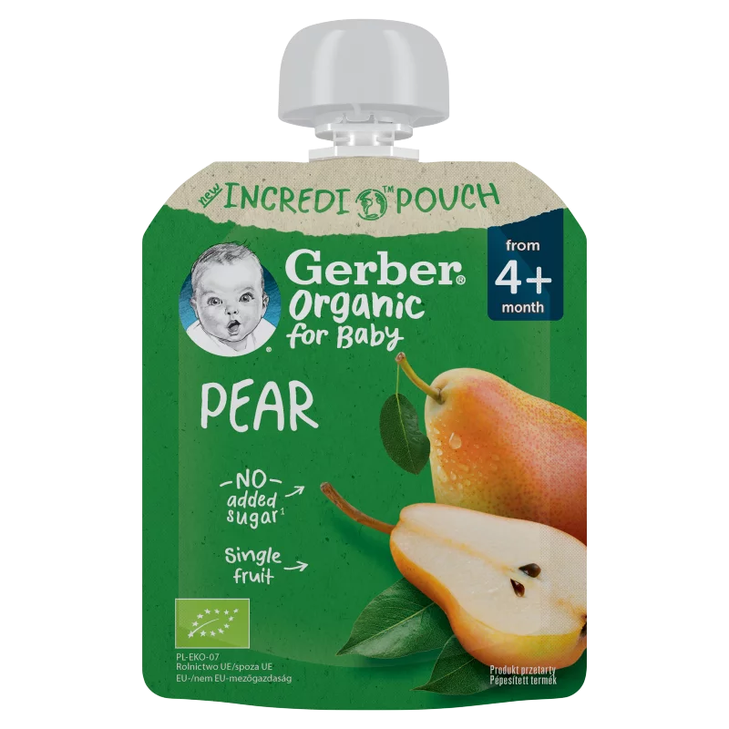 Gerber bio körte gyümölcspüré, 4 hónapos kortól 80 g