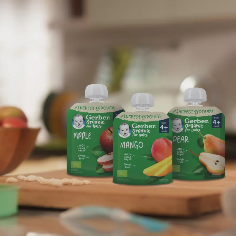 Gerber bio körte gyümölcspüré, 4 hónapos kortól 80 g