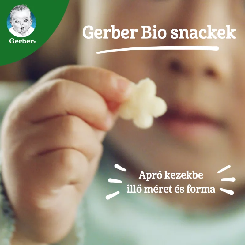 Gerber Organic banános bio gabonasnack 8 hónapos kortól 35 g