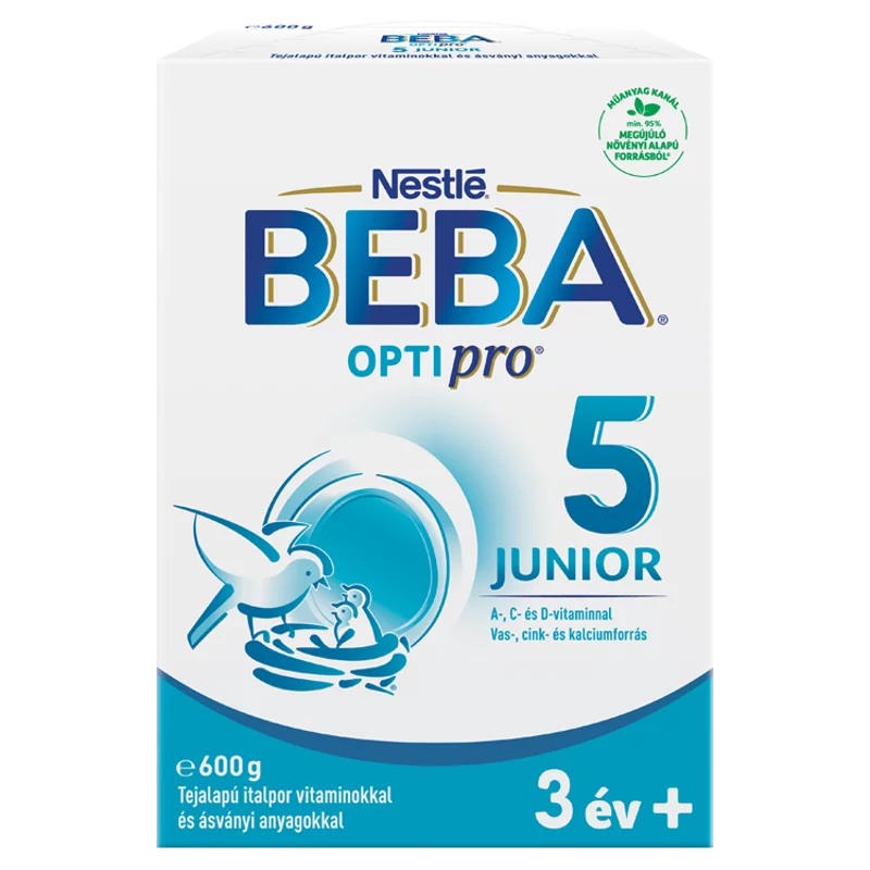 Beba Optipro 5 Junior tejalapú italpor vitaminokkal és ásványi anyagokkal 3 év+ 600 g