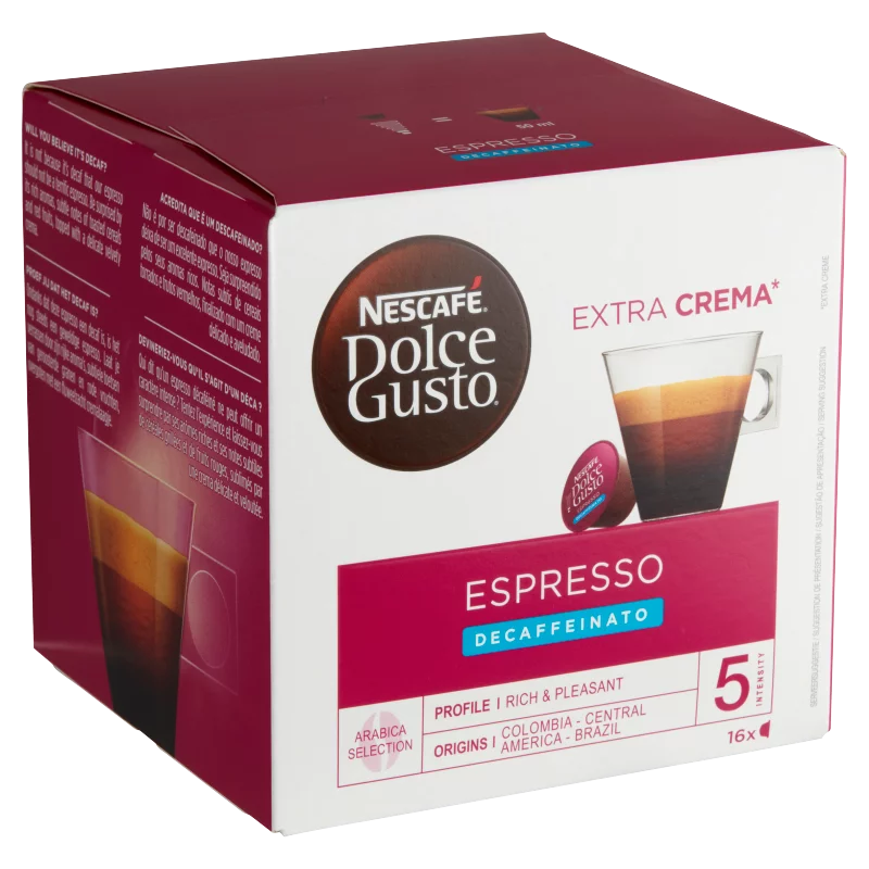 NESCAFÉ Dolce Gusto Espresso koffeinmentes őrölt pörkölt kávé 16 x 5,5 g (88 g)