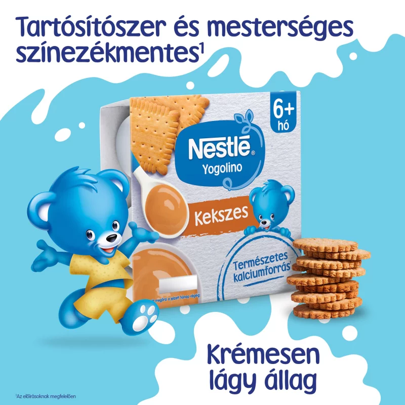 Nestlé Yogolino kekszes babapuding 6-36 hónapos korig 4 x 100 g (400 g)