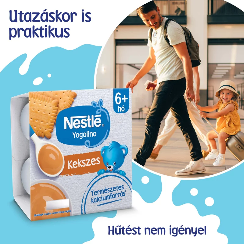 Nestlé Yogolino kekszes babapuding 6-36 hónapos korig 4 x 100 g (400 g)