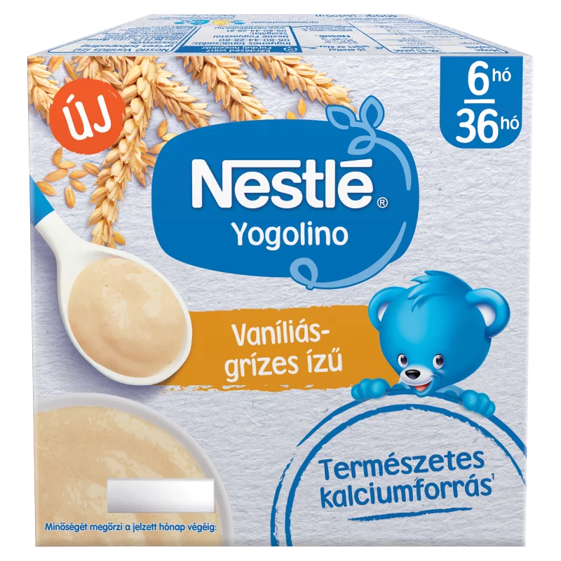 Nestlé Yogolino vaníliás ízű grízes babapuding 6-36 hónapos korig 4 x 100 g (400 g)