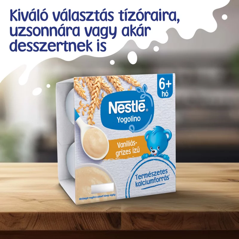 Nestlé Yogolino vaníliás ízű grízes babapuding 6+ hó 4 x 100 g (400 g)