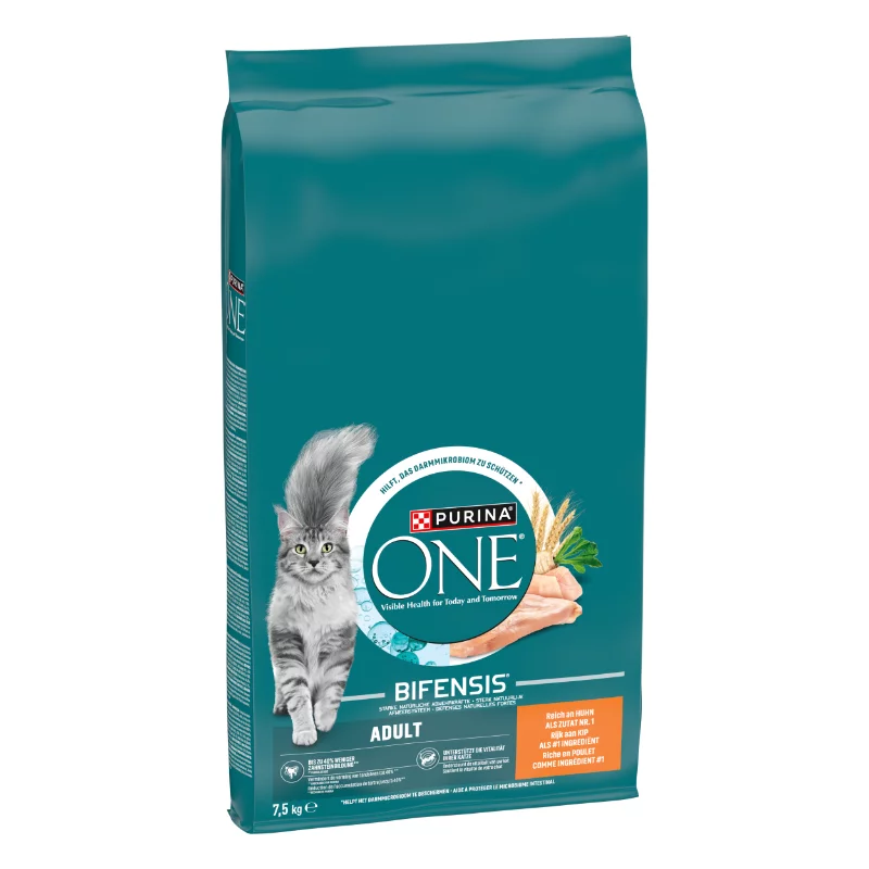 Purina One száraz macskaeledel 7,5kg Csirkében és teljes kiőrlésű gabonákban gazdag