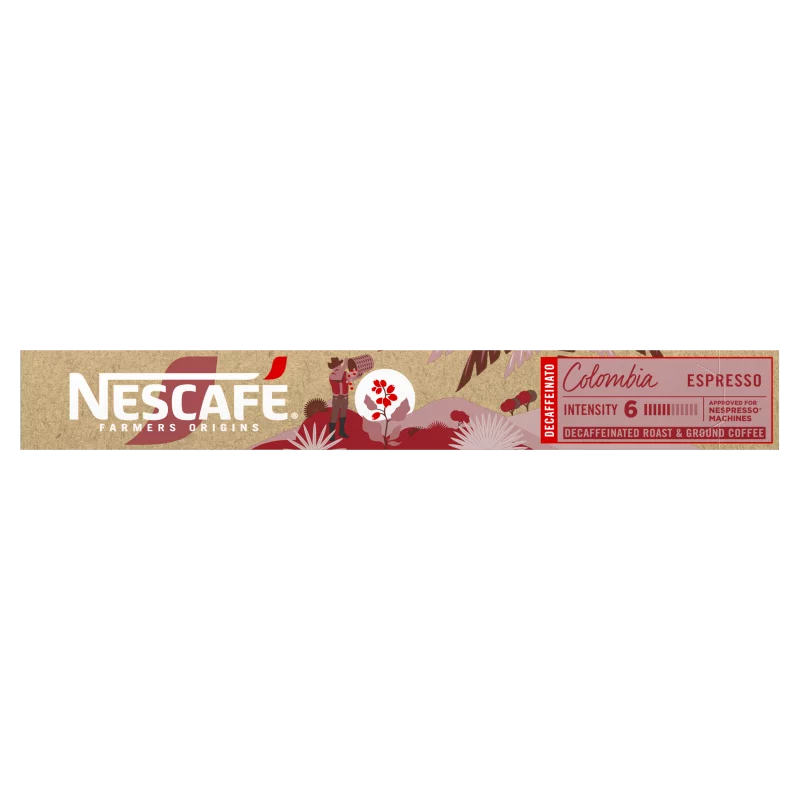 NESCAFÉ Farmers Origins Colombia Espresso koffeinmentes őrölt pörkölt kávé kapszula 10 db 53 g