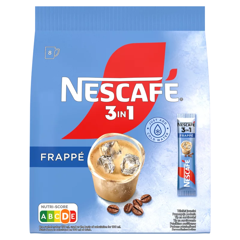 NESCAFÉ 3in1 Frappé azonnal oldódó kávéspecialitás 8 x 15 g (120 g)