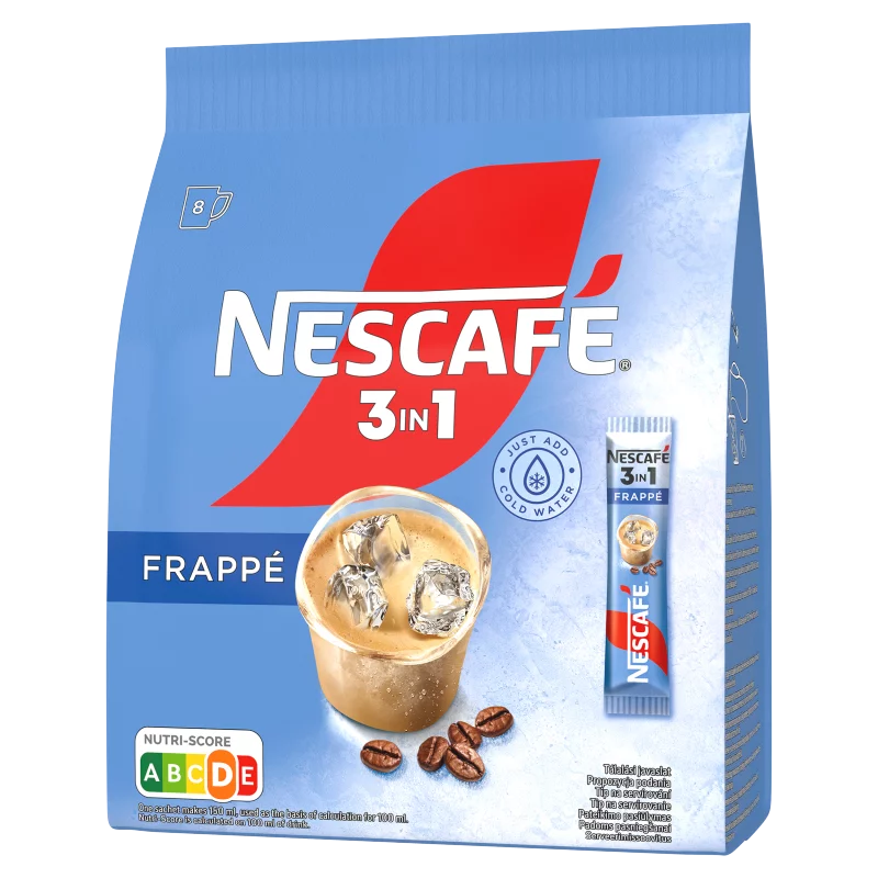 NESCAFÉ 3in1 Frappé azonnal oldódó kávéspecialitás 8 x 15 g (120 g)