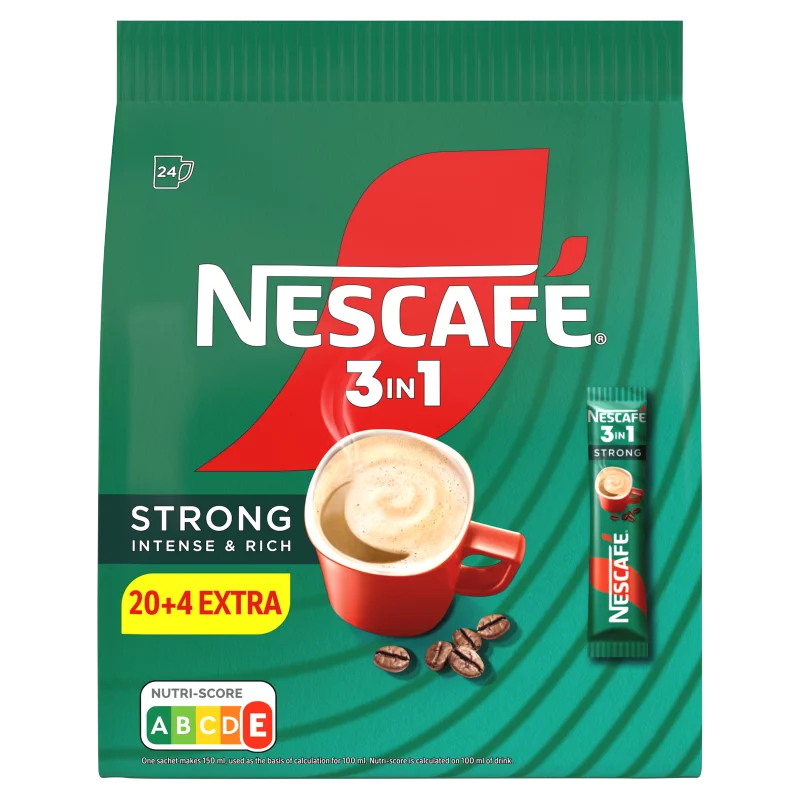 NESCAFÉ 3in1 Strong azonnal oldódó kávéspecialitás 24 x 16 g (384 g)