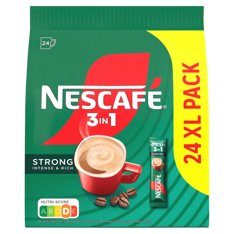 NESCAFÉ 3in1 Strong Intense & Rich azonnal oldódó kávéspecialitás 24 x 16 g (384 g)