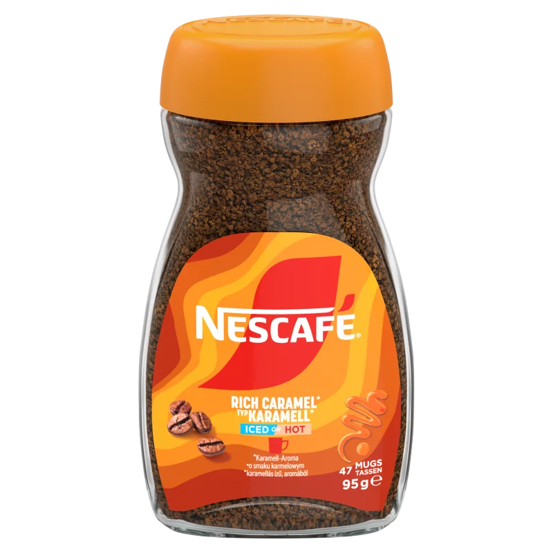 NESCAFÉ karamell ízű azonnal oldódó kávé 95 g