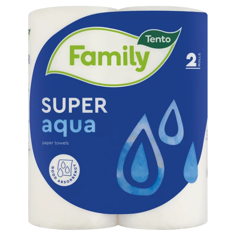 Tento Family Super Aqua papírtörlő 2 rétegű 2 tekercs