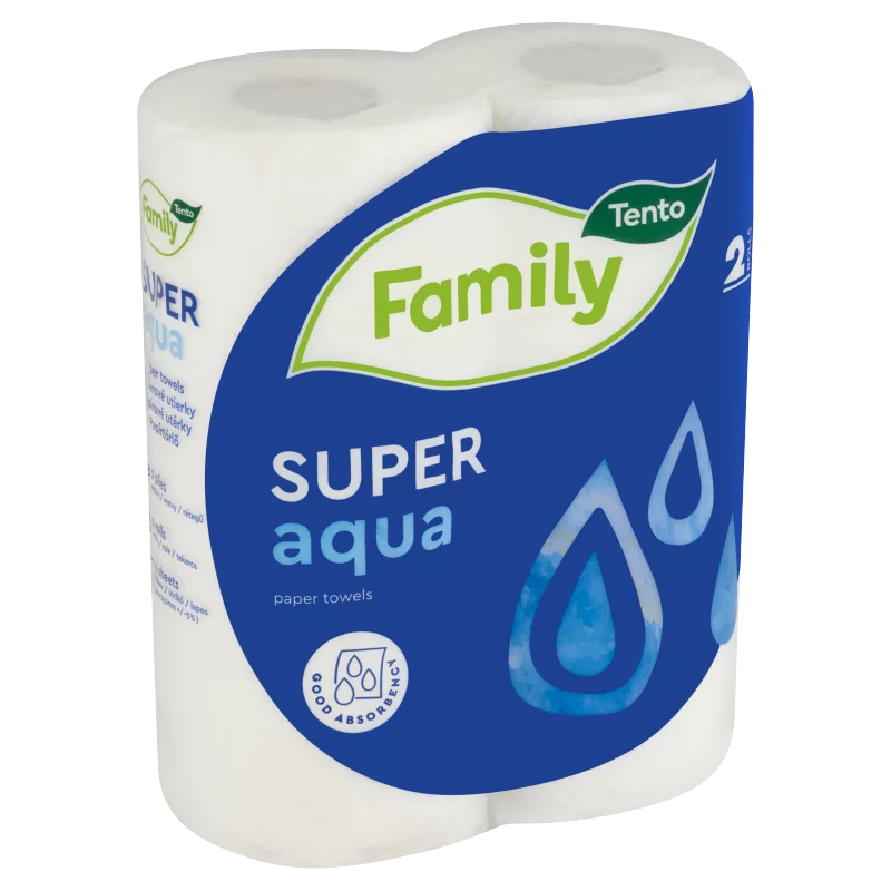 Tento Family Super Aqua papírtörlő 2 rétegű 2 tekercs