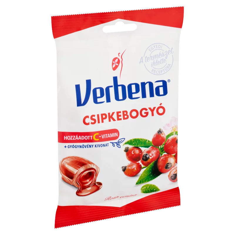Verbena töltött keménycukorka csipkebogyó kivonattal és C-vitaminnal 60 g